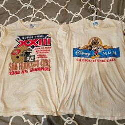 2 VINTAGE XL MENS T-SHIRTS