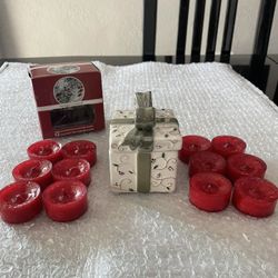 Yankee candle gift box candle holder with candles
