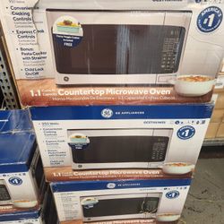 Ge 1.1 Cu Ft Countertop Microwave 950 Watts Stainless Steel GCST11X1WSS