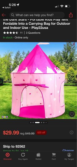 Popup princess tent