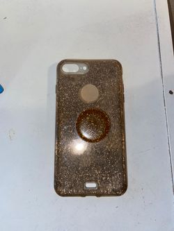 Glitter iPhone 7/8plus case with pop socket