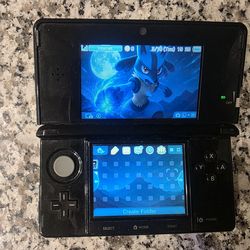 Nintendo 3ds Gloss Black Custom Video Game Console Mod-bbed