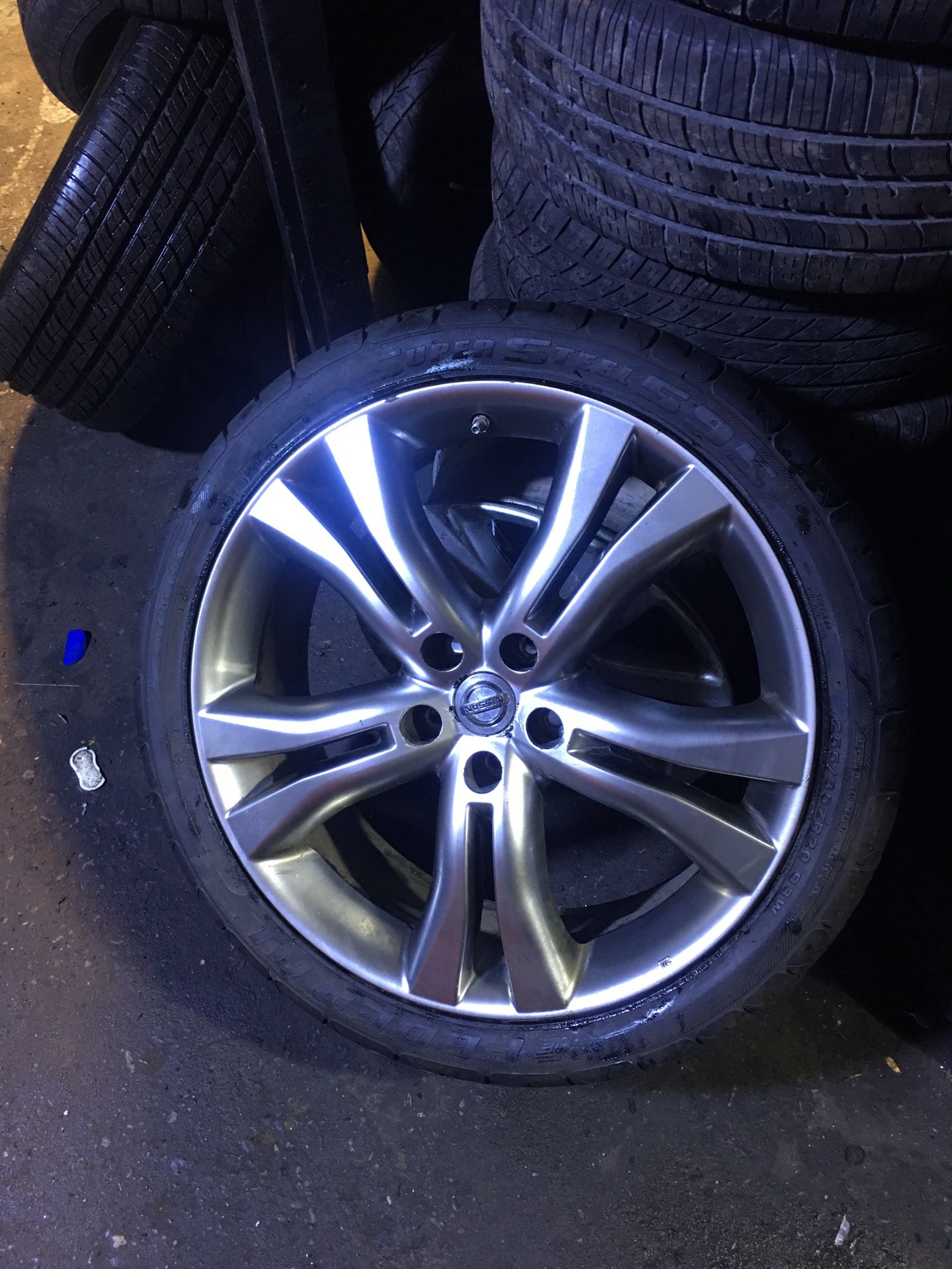 4- Nissan rims and tires 20”