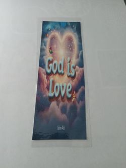 *God Is Love" Custom Made Laminated Bookmarker 