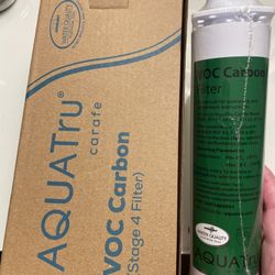 AQUATru Carafe VOC Carbon (Stage 4 Filter), green one.