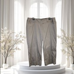 Grace Elements New w Tag Taupe Deep Dune Chocolate Dressy Capris Women Size 16