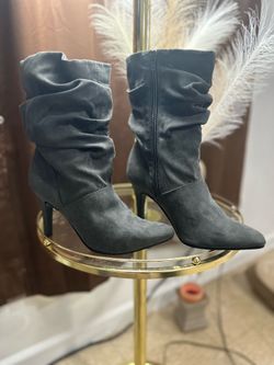 Slouchy Stiletto Mid-Calf Boots
