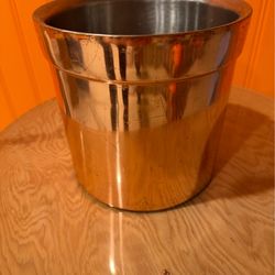 WILLIAMS & SONOMA COPPER STAINLESS STEEL WINE CHILLER BUCKET