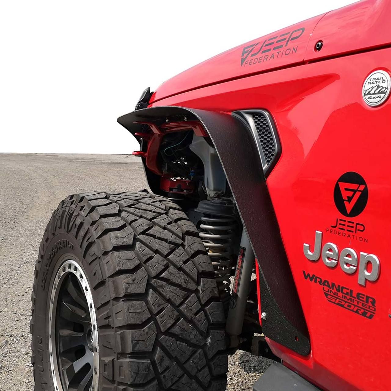 NEW Jeep Wrangler JL, JLU, Flat Top style metal fenders