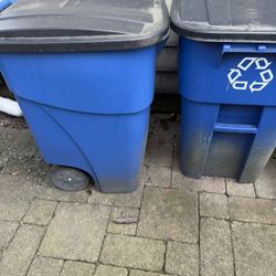2 X Rubbermaid Commercial BRUTE 50-gallon recycling rollout container  $250 New Each 