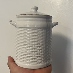 Basket weave Canister 