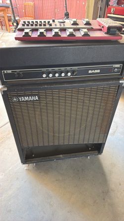 Yamaha B100 Bass Amp Head and j 110 Cabinet