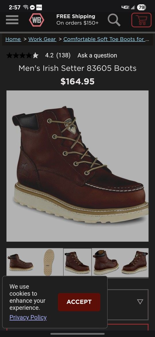 Irish Setter Boots size 12 (Brand New) Higley and Germann in Gilbert