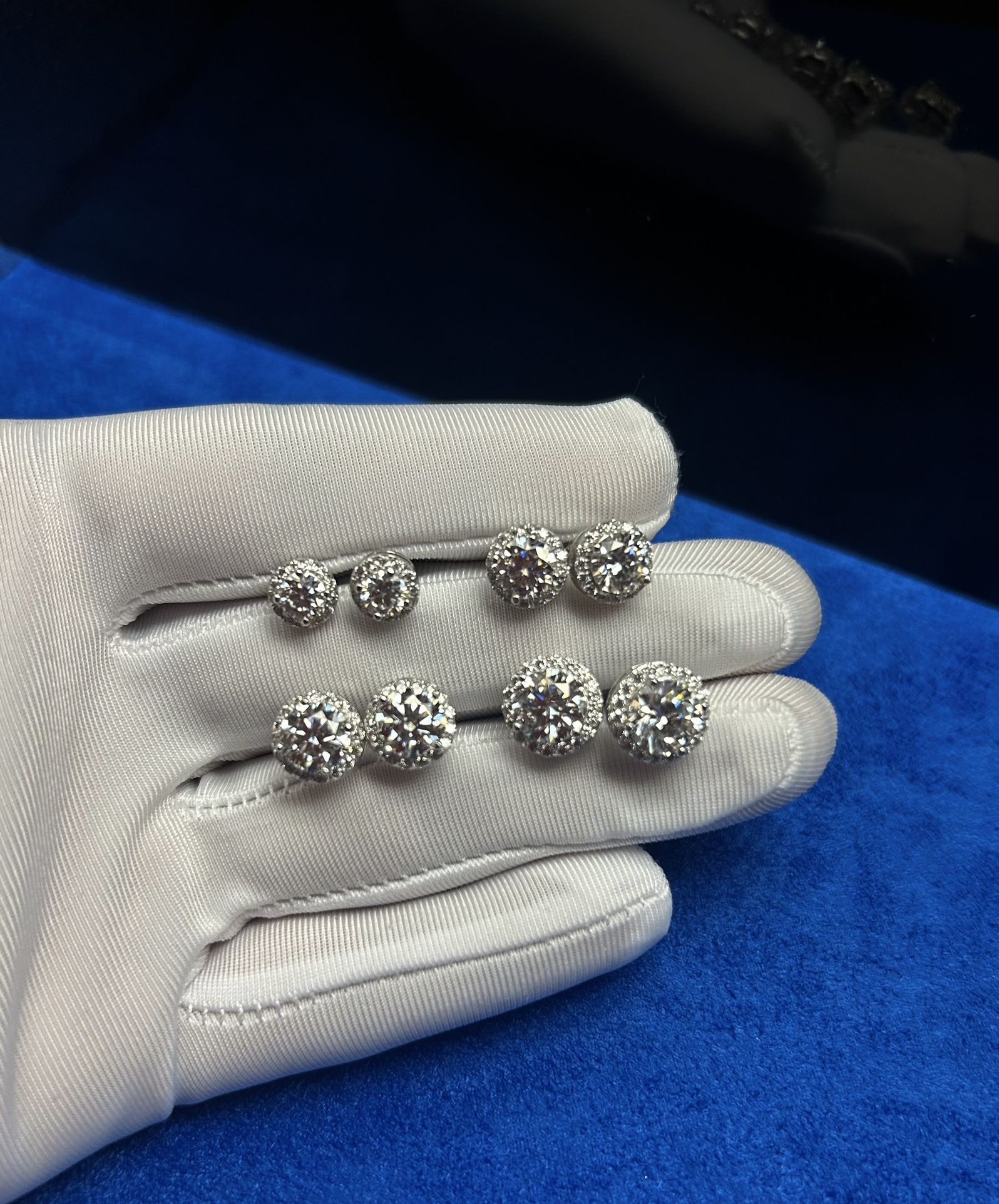 HALO Earrings 5mm-8mm PASSES DIAMOND TESTER!