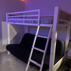 Kids Colefax Avenue White Full/Futon Bunk Bed 