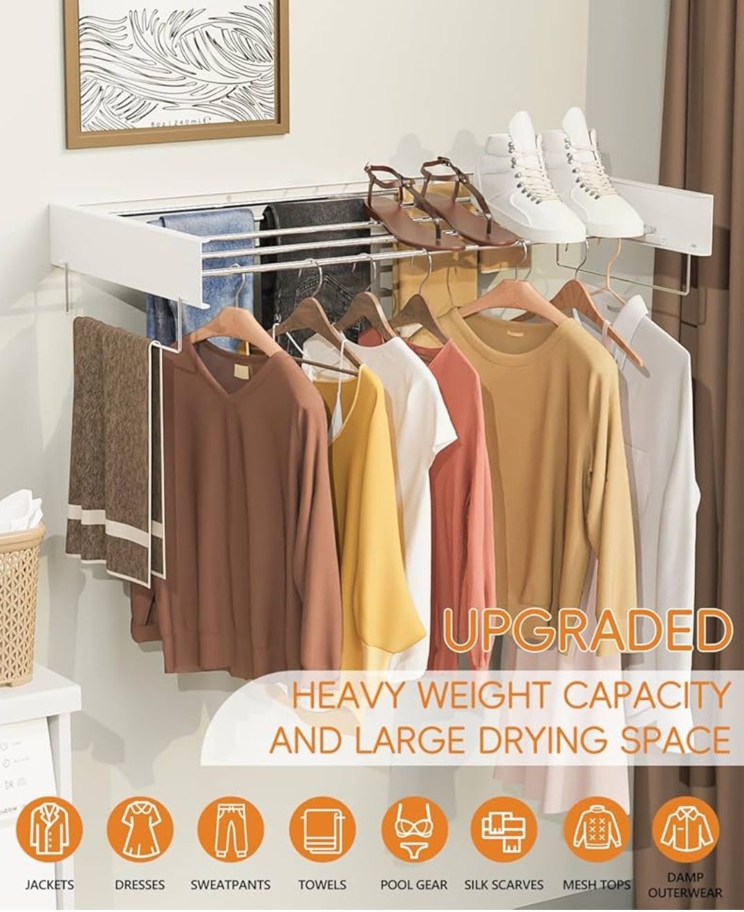 Invisible Folding Clothes Rack