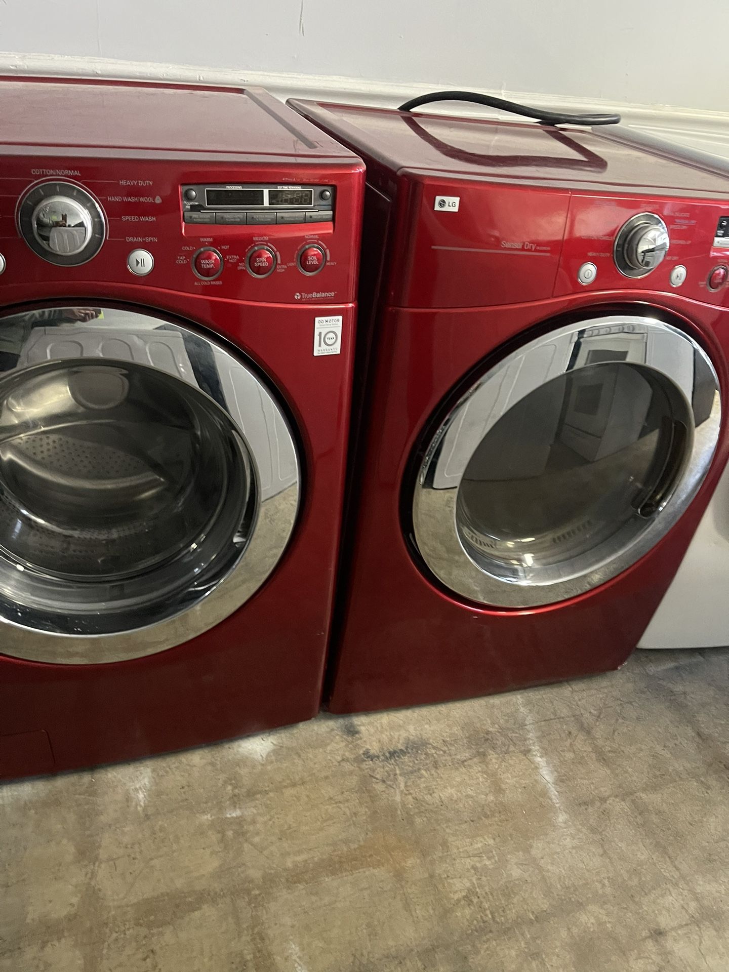 Lg Washer And Dryer Red Set