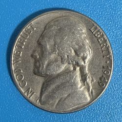 Jefferson Nickel 1949 No Mint Mark $3,600.00