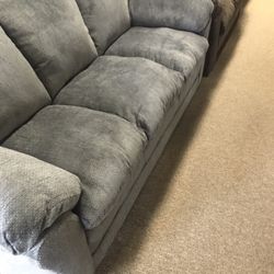 Nice Gray Couch And Loveseat 