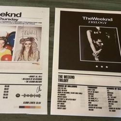 New set of 6 The Weekend canvas album posters 