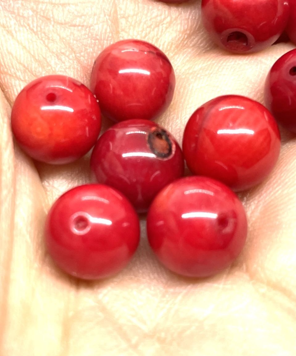 Lot Of Genuine 9mm Coral Beads