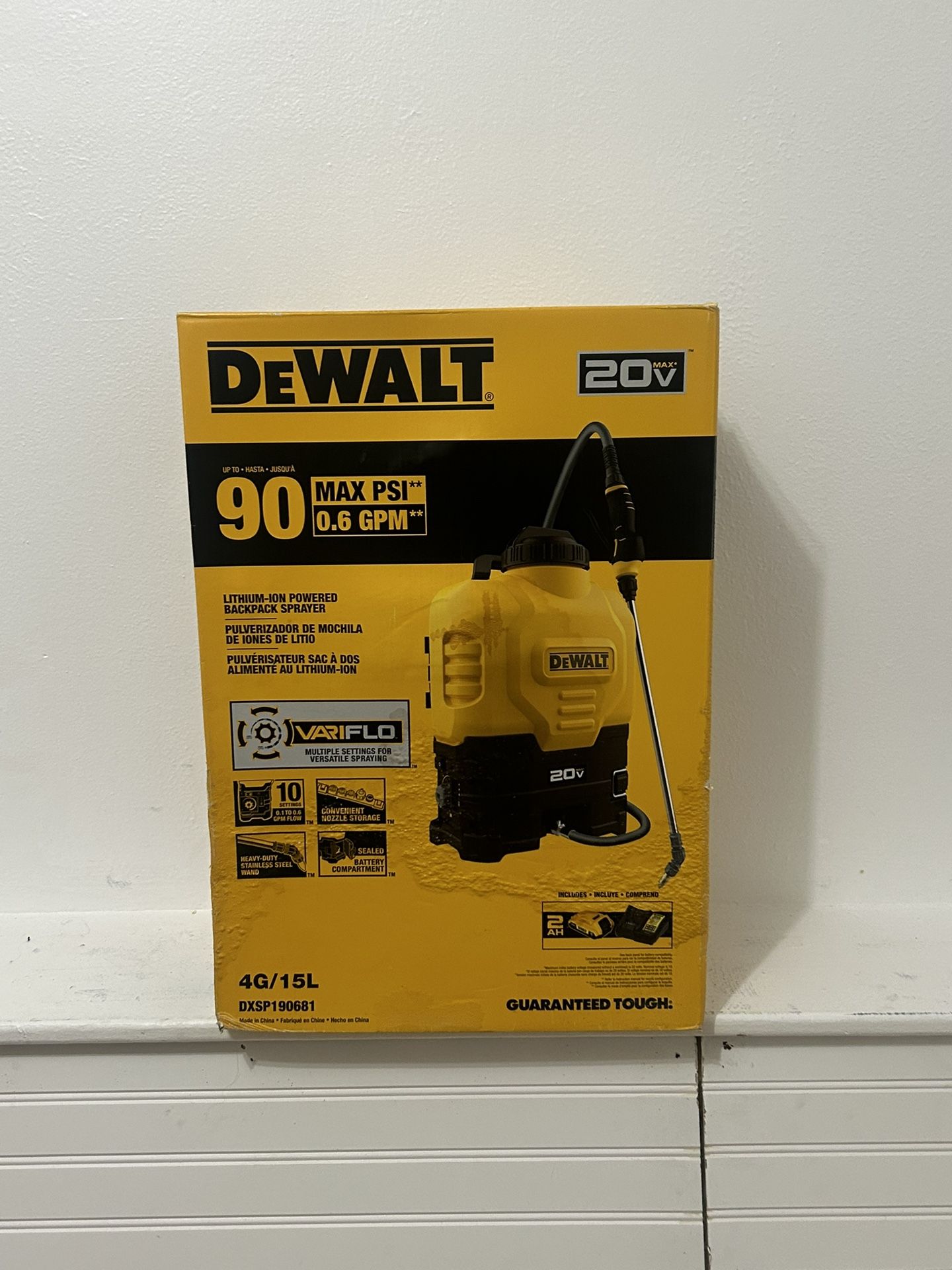 DEWALT Lithium Ion Powered Backpack Sprayer