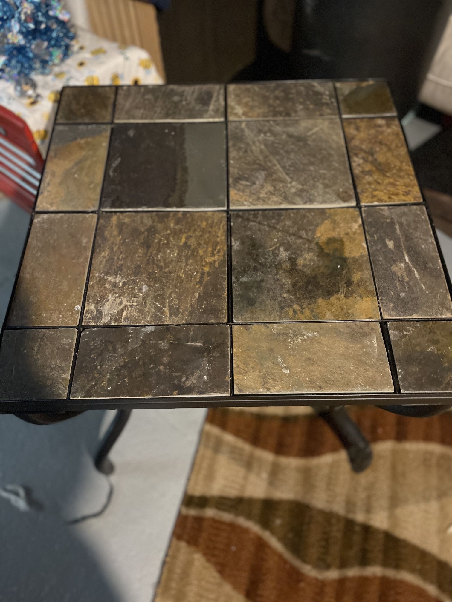 Slate Tile , Coffee And End Table 