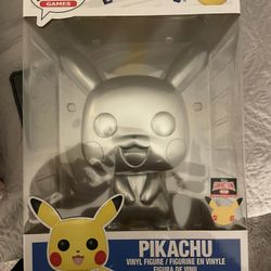 Targetcon Exclusive Silver 10in Funko Pop Pikachu Brand New