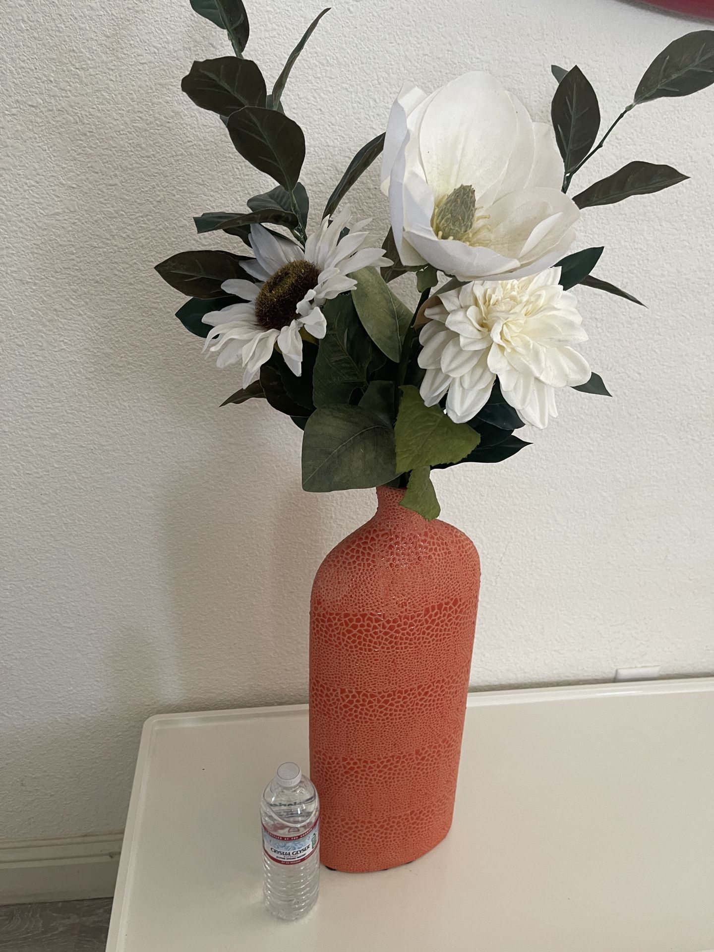 Big Faux Flowers In Vase