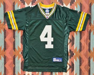 Vintage NFL Reebok Green Bay Packers Brett Favre #4 Jersey Unisex Kids Medium