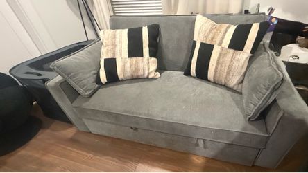Gray Convertible Sleeper Loveseat | Great Condition