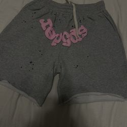 Sp5der Shorts (grey & Pink)  Size M