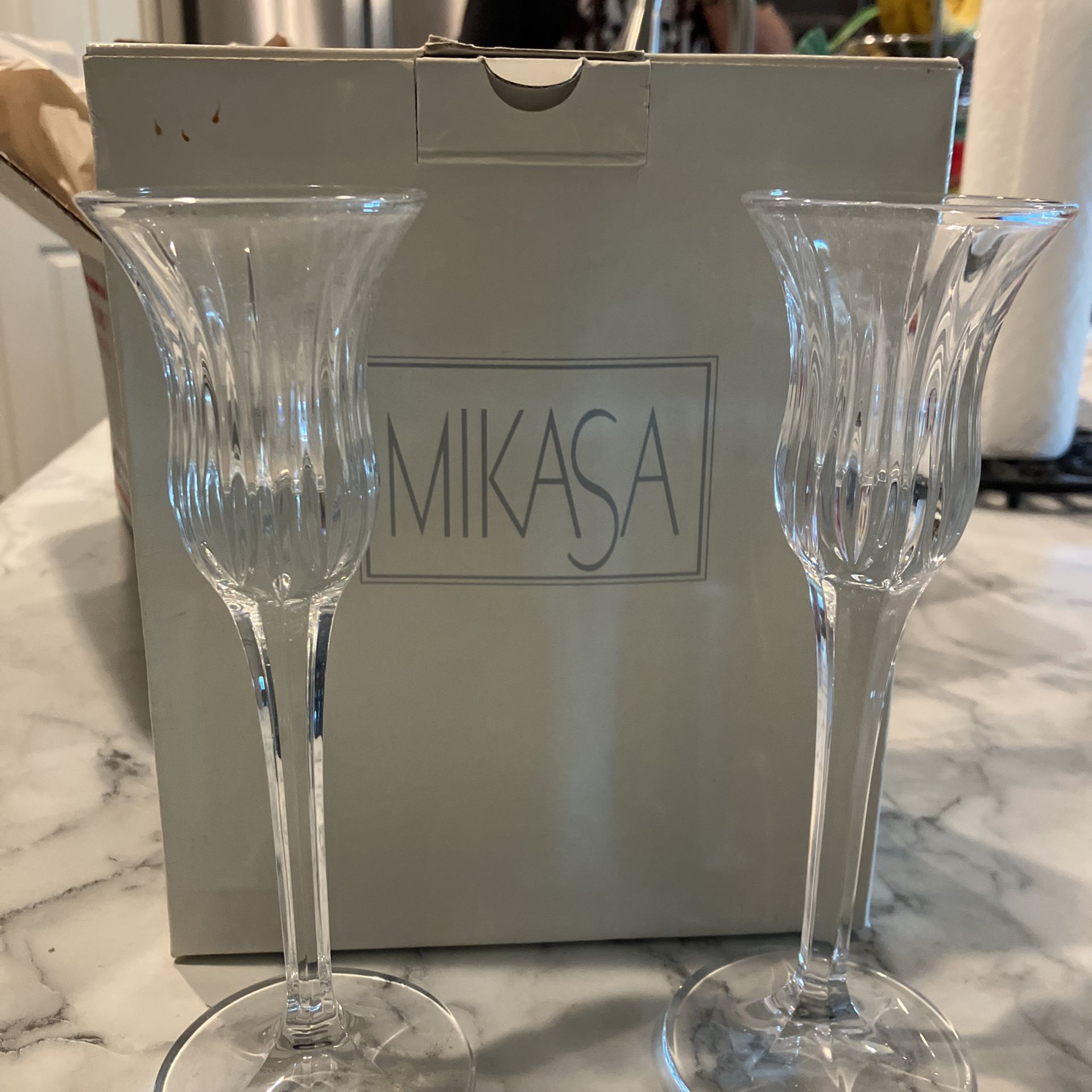 Crystal Mikasa Candlestick Holders 