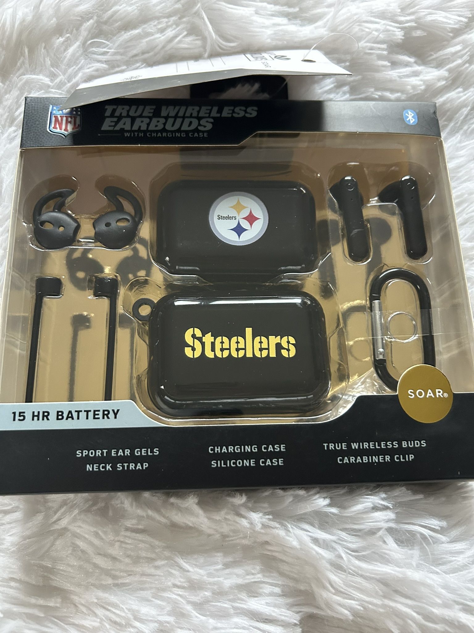 NFL Steelers Wireless Ear Buds With Charging Case