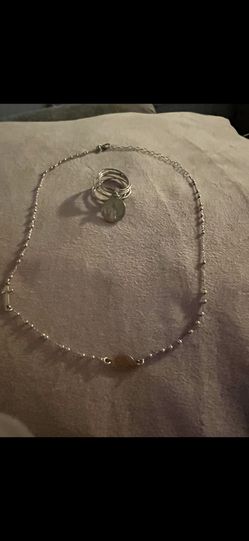 St Benedict’s Dangle Coin Ring @ Mother Mary With Cross Necklace