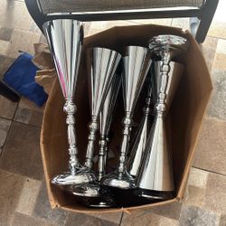 Jarrón Grande De Metal Para Decoración 10 Piezas 