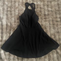 Black Formal Dress With Bow On Back High Neck