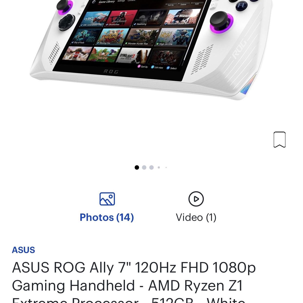 ASUS ROG Ally 7 1080p Gaming Handheld for Sale in Lexington, KY