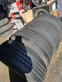 4 used tires Lt275 65r18 Continental Contitrac LOAD RANGE (E) ,10 PLY $299.00 INSTALL