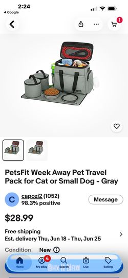 Pet fit dog gear travel pack