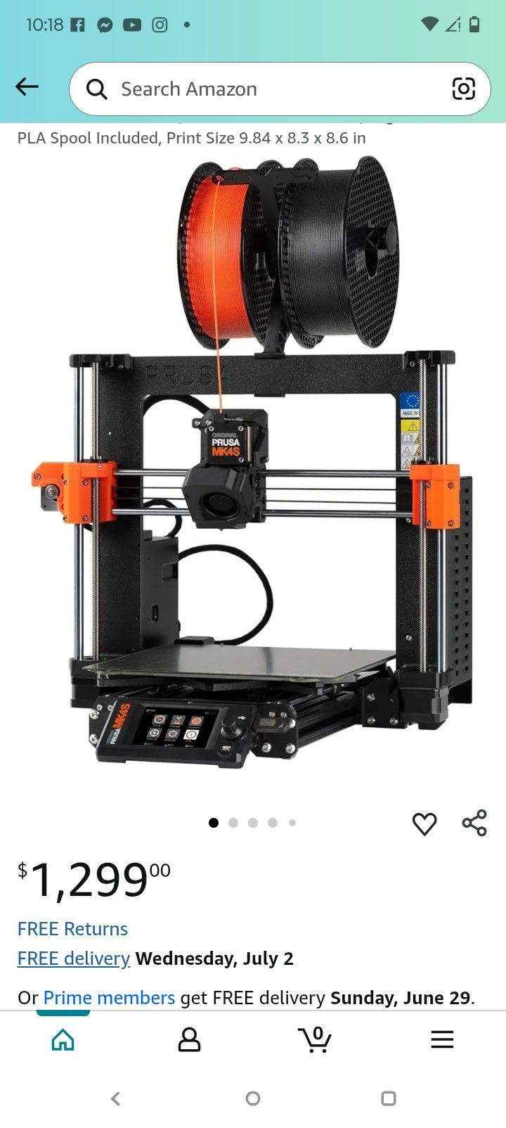 Original Prusa I3 Mk3 3d Printer