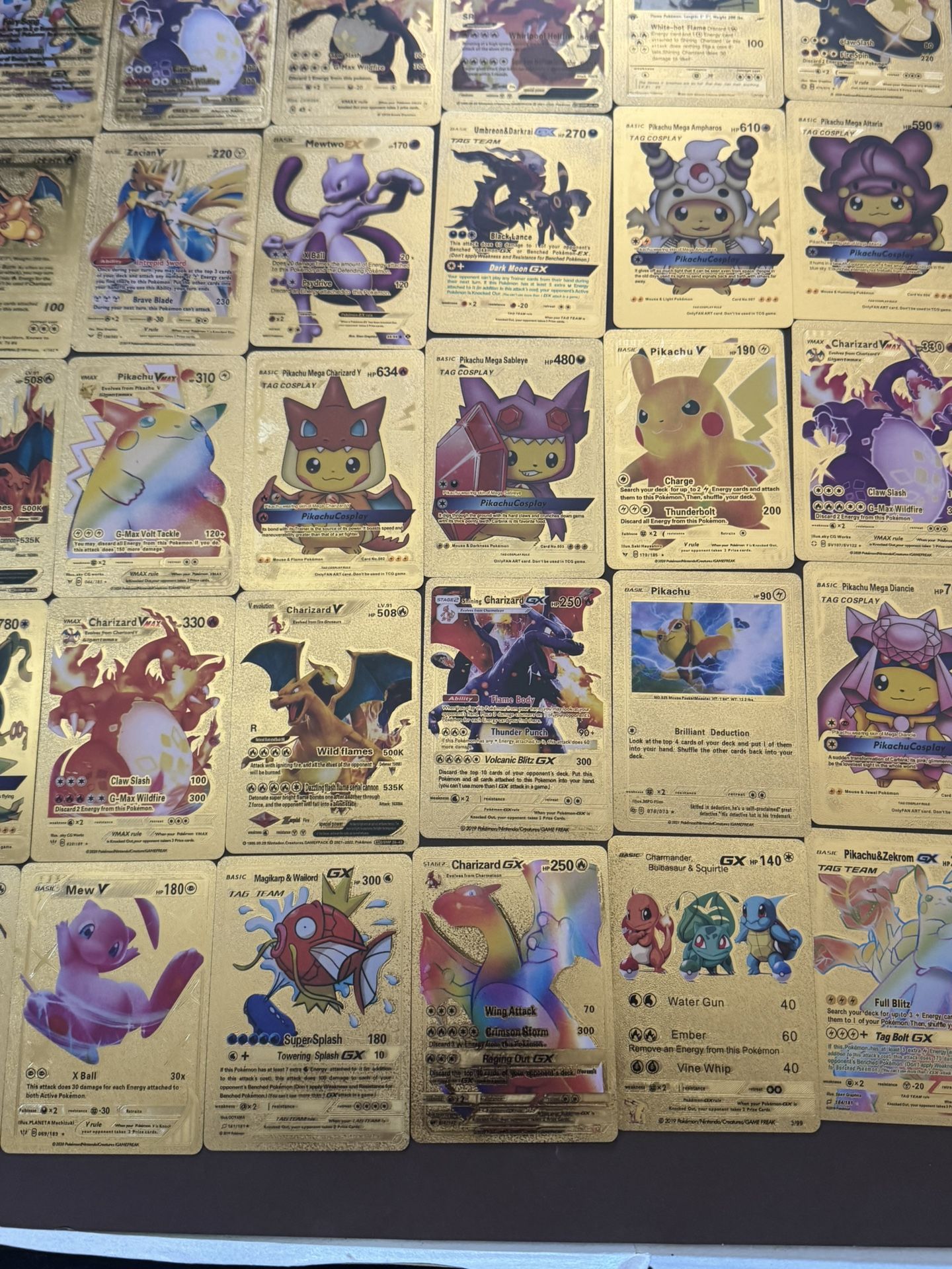 fan art pokemon cards gold Pokemon Gold Foil Charizard V HP220 Fan Art Card