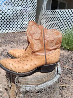 Ostrich cowboy boots