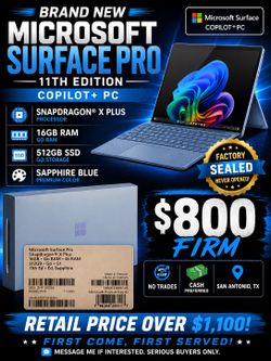 🔥 BRAND NEW MICROSOFT SURFACE PRO 11TH EDITION 🔥