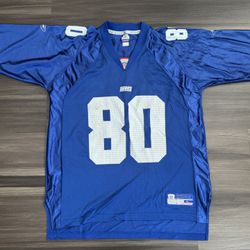 Vintage Reebok Jeremy Shockey #80 New York Giants NFL Home Jersey Men’s Large 