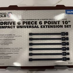 MATCO Tools 6 PIECE 3/8" DRIVE 6 POINT ADV IMPACT 10” UNIVERSAL EXTENSION SET