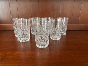 Set of Crystal Cut Glass Highball Tumblers