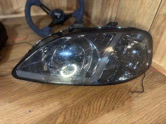 1998 Honda Civic Blacked Out Headlights and Racing DND Performance Interior Steering Wheel