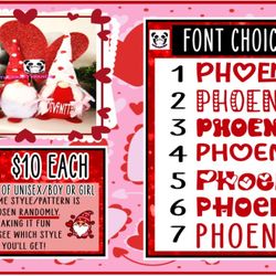 💕Personalized VALENTINE’S GNOMES 💕