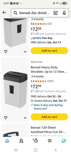 Bonsaii heavy duty paper shredder